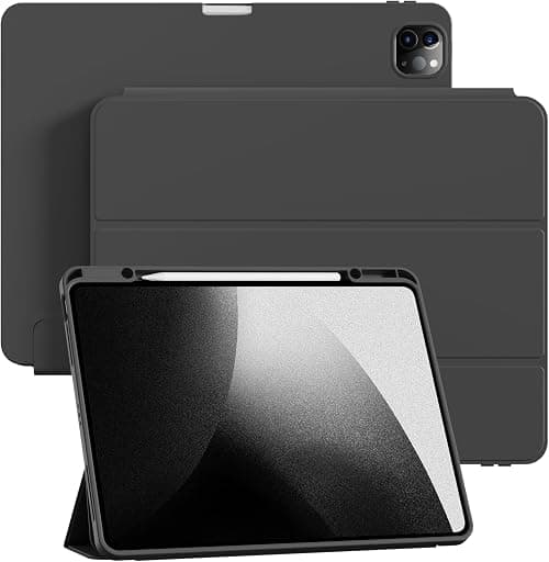 Case for iPad Pro 12.9 Inch 2022 2021 2020 with Pencil Holder for Charging, Precise Fit Camera Protection Auto Wake/Sleep, Soft TPU Case for iPad Pro 12.9 6th/5th/4th Generation, Black on Amazon.ae - Price Tracker