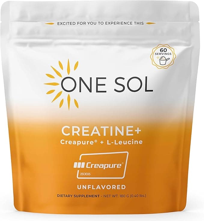 One Sol Creatine for Women Booty Gain, All Natural Women's Creatine Powder with Creapure, Increase Lean Muscle Mass, Reduce Recovery Time, Promotes Brain & Bone Health (Unflavored, 100 Servings) on Amazon.ae - Price Tracker