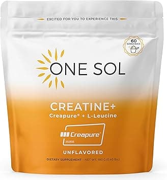 One Sol Creatine for Women Booty Gain, All Natural Women's Creatine Powder with Creapure, Increase Lean Muscle Mass, Reduce Recovery Time, Promotes Brain & Bone Health (Unflavored, 100 Servings) - Amazon.ae Price Tracker