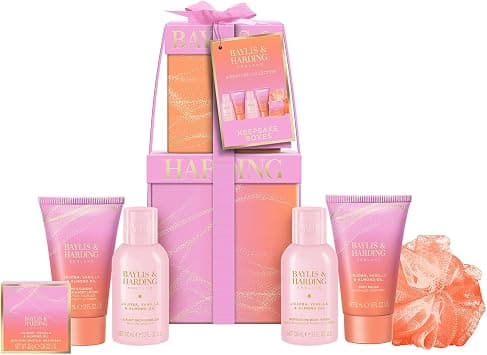 Baylis & Harding Jojoba, Vanilla & Almond Oil Luxury Gift Set for Women - Shower Gel, Cream, Hand & Body Lotion, Bath Crystals - Pamper Gift Set in Keepsake Box - Best Deal Finder