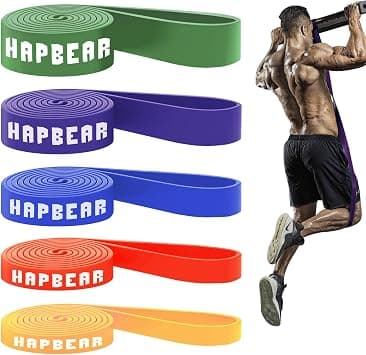 HAPBEAR Pull Up Assistance Bands Set of 5 - Resistance Bands for Working Out, Stretching, Physical Therapy, Muscle Training - دليلك لأفضل العروض