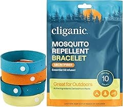 Cliganic Mosquito Repellent Microfiber Bracelets (10 Count) - for Adults and Kids, DEET Free Wristbands - Amazon.ae Price Tracker