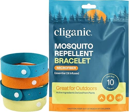 Cliganic Mosquito Repellent Microfiber Bracelets (10 Count) - for Adults and Kids, DEET Free Wristbands on Amazon.ae - Price Tracker
