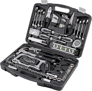 Amazon Basics 173-Piece General Household Home Repair and Mechanic's Hand Tool Kit Set - متتبع أسعار Amazon.sa