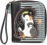 CHALA Zipper Wallet Wristlet 8 Credit Card Slots Durable Faux Leather - Best Deal Finder