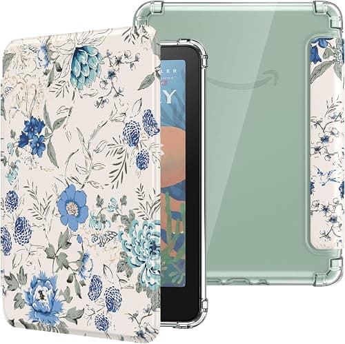 MoKo Case for Kindle Paperwhite 12th Gen & Colorsoft 2024,White Blue Floral on Amazon.ae - Price Tracker