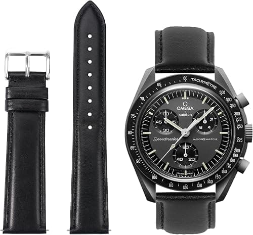 TStrap Omega x Swatch Moonswatch Strap - Leather Strap Moonwatch Watch Men Women - Quick Release Strap for Swatch Omega 20mm Replacement on Amazon - Best Deal Finder