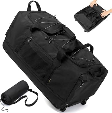 Laripwit Foldable Travel Bag with Wheels Large XXL 130-170L Expandable Weekend Hand Luggage Men Women Roll Bag على Amazon.ae - متتبع الأسعار
