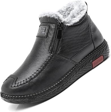 Women's Warm Waterproof Non Slip Winter Boots, Warm Thickened Waterproof Non Slip Snow Boots with Front Zipper on Amazon.ae - Price Tracker