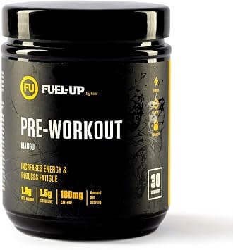 Pre-Workout Supplement for Energy, Focus & Endurance | Mango | 1.8g Beta Alanine, 1.5g Citrulline, 180mg Caffeine | 30 Servings (300g) | FUEL-UP by Kcal على Amazon.ae - متتبع الأسعار