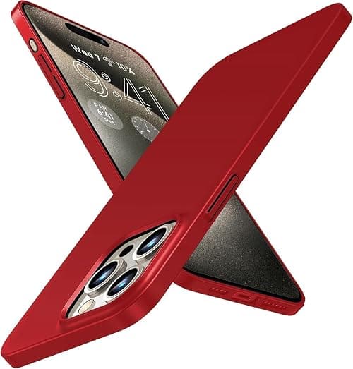 RUNGOS Slim Fit for iPhone 16 Pro Case [Ultra Thin as No Case on] [Matte Skin Feel] [Anti-Slip & Sweat-proof] Protective Cover for iPhone 16 Pro Phone Case, Slim Phone Cover 2024, Red on Amazon.ae - Price Tracker
