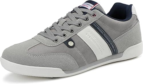 Arrigo Bello Men Sneakers Casual Shoes Non-slip Lace Up Comfortable Trainers Breathable Footwear Leather Sneaker Size 41-46 على Amazon.ae - متتبع الأسعار