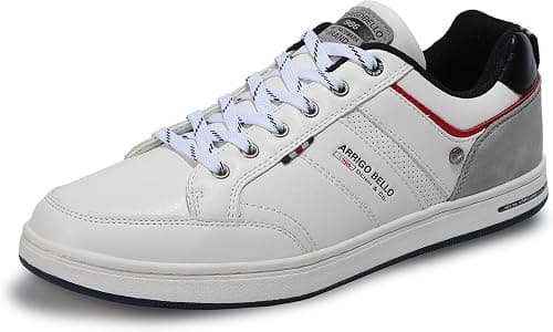 ARRIGO BELLO Mens Casual Shoes Sneaker Leather Fashion Trainers Business Walking Classic Style Sneakers Size 41-46 على Amazon.ae - متتبع الأسعار