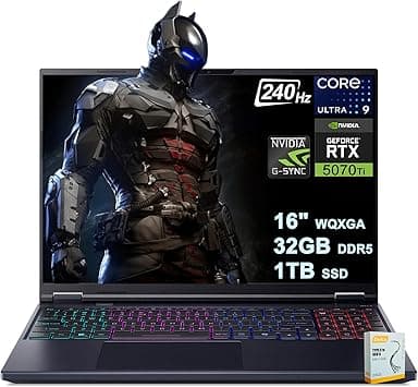 acer Predator Helios Neo 16S AI Gaming Laptop | 16" 2560x1600 OLED 240Hz 100% DCI-P3 | Intel 24-core Ultra 9 275HX | 32GB DDR5 1TB SSD | GeForce RTX 5070 Ti Up to 992 AI Tops | Win11 w/DLCA Accessory on Amazon.ae - Price Tracker