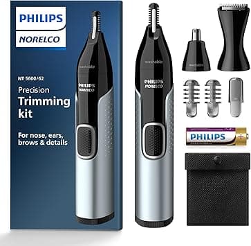 Philips Norelco Nose Trimmer 5000 for Nose, Ears, Eyebrows Trimming Kit, NT5600/62 - Amazon.ae Price Tracker