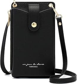 Womens Cellphone Crossbody Bag Small Light Leather Shoulder Purse Handbag Card Wallet Lanyard Case Girls Satchel Pouch - Best Deal Finder