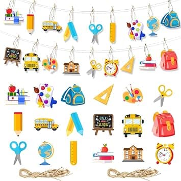 Back to School Hanging Swirls Set, 18 Pcs Back to School Party Hanging Decorations Ornaments for First Day of School, Teacher Appreciation, Classroom Ceiling Party Decor on Amazon.ae - Price Tracker
