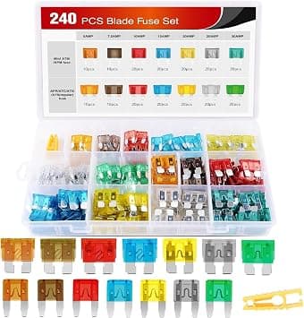 Nilight - 50018R 240Pcs Standard And Mini Blade Fuses Set,5A 7.5A 10A 15A 20A 25A 30A Atc Apr Ato Ats Standard And Atm Apm Mini Automotive Blade Fuse Assortment Kit,2 Years Warranty on Amazon.ae - Price Tracker