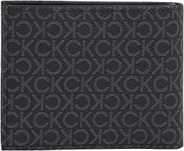 Calvin Klein Classic Mono Bifold 5Cc W/Coin Wallets For Men Classic Mono Black Os - Best Deal Finder