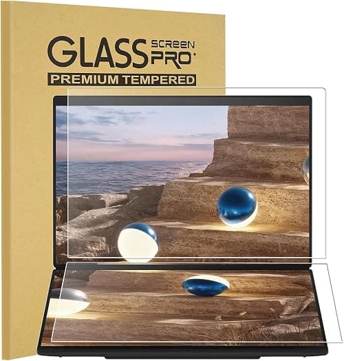 2-Pack Tempered Glass Screen Protector for 2025 New ASUS Zenbook DUO 14" 2-in-1 (UX8406) Dual Touchscreen Laptop, Ultra Clear, Anti Scratch,Bubble Free (1 Sets - Primary and Secondary Screens) على Amazon.ae - متتبع الأسعار