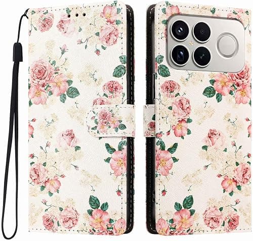 UPLAI Case for Xiaomi Poco F8 Ultra 5G, Case Cover Pattern Design TPU Shockproof PU Leather Wallet Stand Function Shockproof Magnetic Flip Cover Case Pink على Amazon.ae - متتبع الأسعار