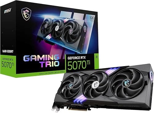 MSI GeForce RTX 5070 Ti 16G GAMING TRIO OC PLUS Graphics Card - RTX 5070 Ti GPU, 16GB GDDR7 (28Gbps/256-bit), PCIe 5.0 - HDMI 2.1b, 3 x DisplayPort 2.1b على Amazon.ae - متتبع الأسعار