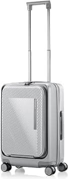 Samsonite ZIPPRIX Flat-top front opening SPINNER 55/20 Expandable - Silver on Amazon - Best Deal Finder
