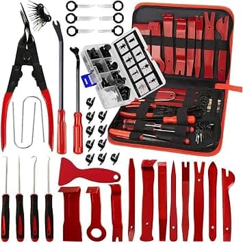 88 Pcs Trim Removal Tool, Fastener Remover Car Tool Kit, Automotive Interior Plastic Kit, Auto Clip Pliers Removal Tool Kit with Storage Bag - Red on Amazon.ae - Price Tracker