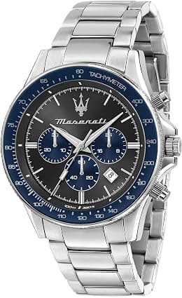 Maserati Sfida Men's Watch Limited Edition Chronograph Analogue - R8873640018, silver, 44mm, Bracelet - Best Deal Finder