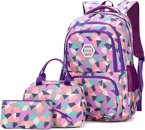 School Backpack for Girls, Teenage Laptop Bags Backpack and Lunch-Bag Set for Girls-Boys School Elementary Bookbags, 3Pcs Primary School Bag Backpack with Lunch Kit on Amazon.ae - Price Tracker