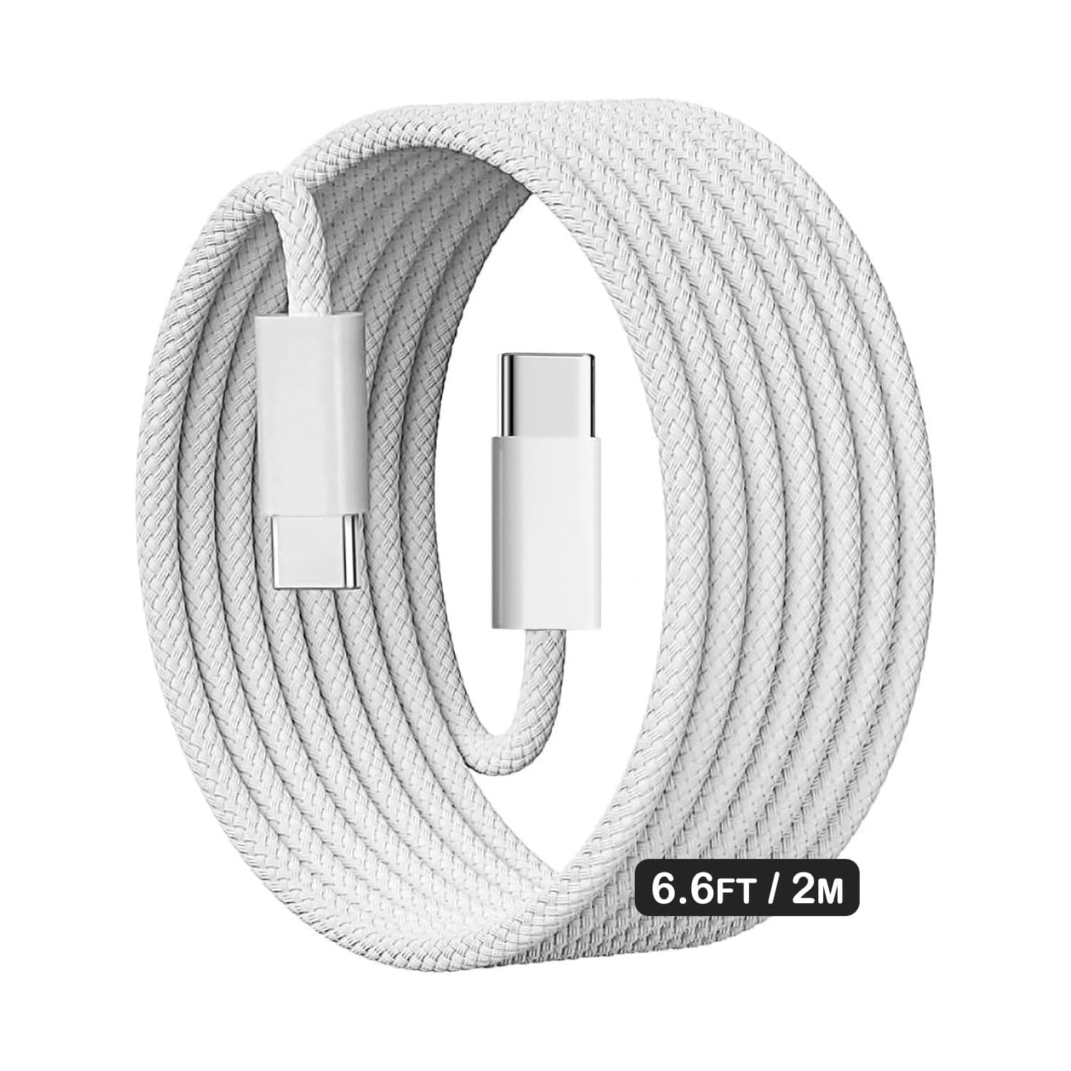ONE TO FOUR USB C to USB C Cable 2 M, 60W Braided, Faster Charging Cord, Power Delivery PD Cable Type C, Compatible with iPhone 15/15 Pro/15 Plus/15 Pro Max,iPad Mini/Pro, MacBook Pro/Air, White on Amazon.ae - Price Tracker