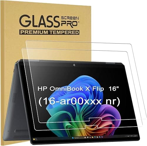 Gruattreay [2 Pack] Screen Protector Compatible with HP OmniBook X Flip 2-in-1 16 inch (16-ar/as0000) Laptop, HD-Ultra Clear 9H Tempered Glass, Anti-Scratch on Amazon.ae - Price Tracker