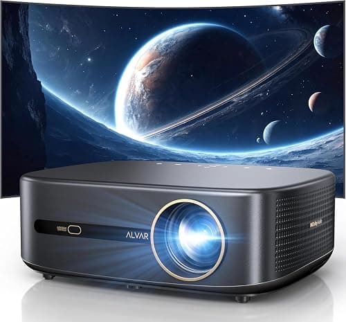 [1000 ANSI & Audio by DBX-TV] Alvar 4K Projector with WiFi 6 and Bluetooth, NetfIix Certified & DoIby Audio, Auto Focus and Auto Keystone Native 1080P Smart Projector with HDR10+, 30W Speakers, Black on Amazon.ae - Price Tracker