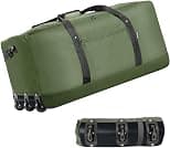 Finnhomy 120L Foldable Rolling Duffel Bag with 3 Wheels, Light Weight Travel Duffel bag with Large Loading Capacity, 32 inch Rolling Duffel bag with Shoulder Strap for Travel Camping Sports - Best Deal Finder