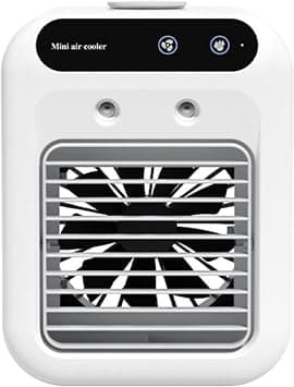Mini Air Conditioner Fan with Humidifier Mist Cooler, Portable USB Rechargeable Cooling Fan, 2-Speed Personal Air Cooler with 1800mAh Battery for Home Office Dorm Car Travel on Amazon.ae - Price Tracker