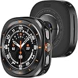 Amizee 2-in-1 Protective Case Compatible with Samsung Galaxy Watch Ultra (2025/2024) 47 mm Case, Ultra Thin Metal Frame, Anti-Scratch Protective Case for Galaxy Watch 7/8 Ultra, Black/Orange - Best Deal Finder