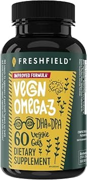 Freshfield Vegan Omega 3 DHA Supplement: Premium Algae Oil, 2 Month Supply, Plant Based, Sustainable, Premium and Mercury Free. Better Than Fish Oil! Supports Heart, Brain, Joint Health - w/DPA - Best Deal Finder