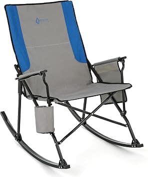 ARROWHEAD OUTDOOR Foldable Rocking Camp Chair with Large Cup Holder, Side Pocket, Space-Saving Folding, Enhanced Swinging Rocker for Camping, Fishing, Patio على Amazon.ae - متتبع الأسعار