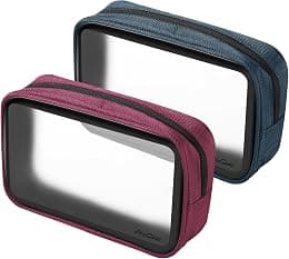 2 Pack ProCase TSA Approved Travel Toiletry Bag Pouch, Matte Clear Quart Size Bag Carry-On Airport Airline Compliant Bag Travel Makeup Cosmetic Bag for Toiletries Liquids Creams etc - Amazon.ae Price Tracker