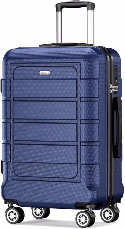 SHOWKOO Suitcase Hard Shell Expandable Durable PC+ABS Lightweight Travel Luggage High Capacity with Double Spinner Wheels and TSA Lock on Amazon.ae - Price Tracker