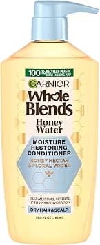 Garnier Whole Blends Honey Water Moisture Restoring Conditioner, Hair Care for Dry Hair and Dry Scalp with Honey Nectar and Floral Water, 26.6 Fl Oz على Amazon.ae - متتبع الأسعار
