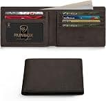 RUNBOX Wallet for Men Slim Credit Card Holder Leather RFID Blocking Small Thin Men's Wallet Bifold Minimalist Front Pocket Large Capacity Gift Box - Best Deal Finder