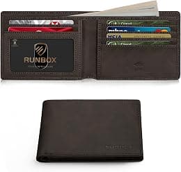 RUNBOX Wallet for Men Slim Credit Card Holder Leather RFID Blocking Small Thin Men's Wallet Bifold Minimalist Front Pocket Large Capacity Gift Box - Best Deal Finder