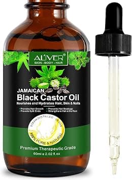Castor Oil, 100% Pure Natural Black Castor Oil for Hair, Treatment For Damaged Hair & Dry Skin, Cold Pressed Oil For Hair Growth, Eyebrows,Eyelashes, Nails and Skin(60ml) - Best Deal Finder