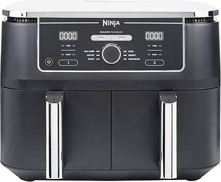 Ninja Foodi Dual Zone Air Fryer 2 Drawers, 6 Cooking Functions, 9.5L Capacity, Black, AF400ME - Amazon.ae Price Tracker