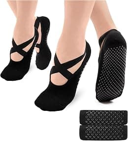 جوارب بيفيجوريو للنساء مع حمالات ووسادة، جوارب يوغا مانعة للانزلاق مع حمالات ووسادة، جوارب تمارين البيلاتس مع حمالات ووسادة - دليلك لأفضل العروض