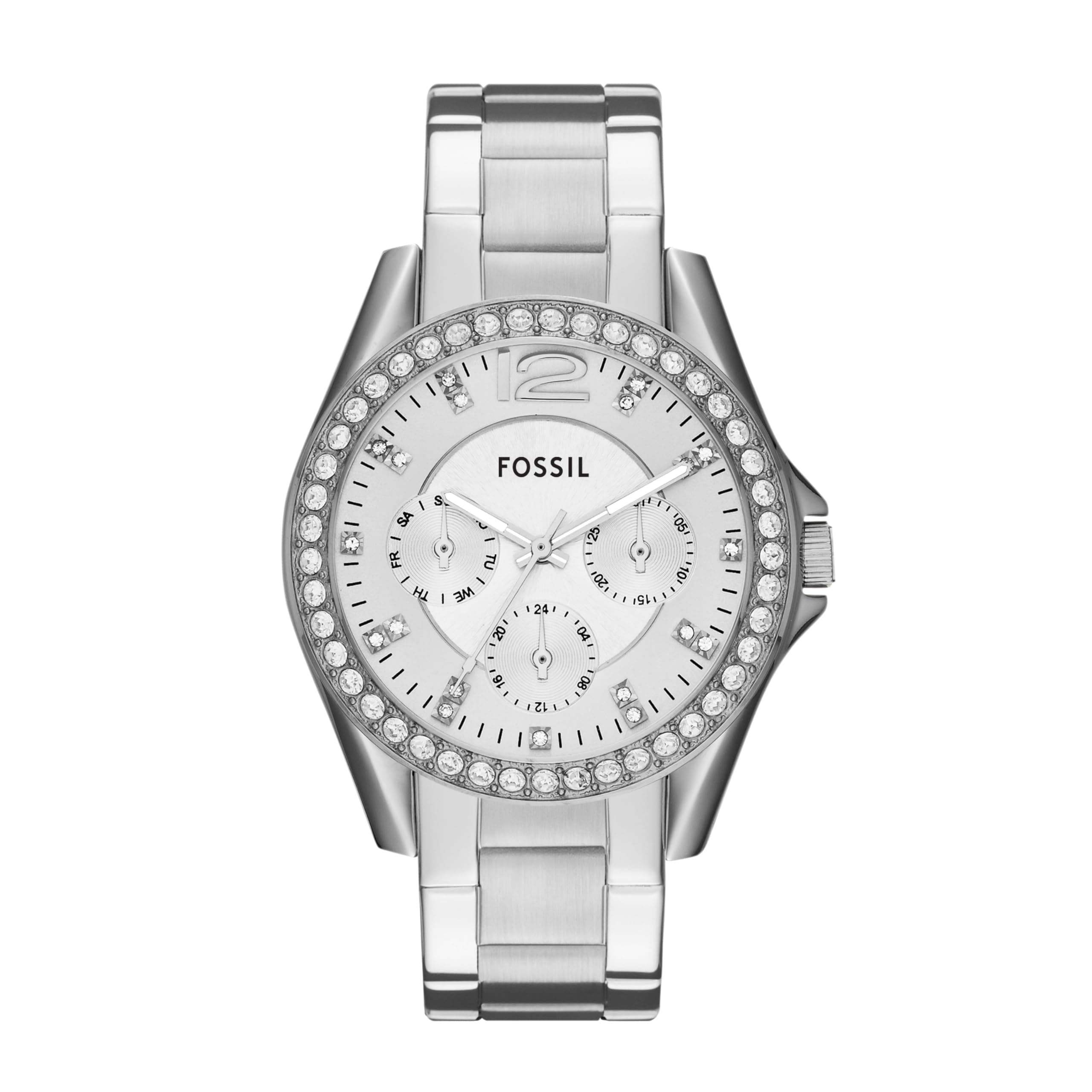 Fossil Riley Women's Watch with Crystal Accents and Stainless Steel Bracelet Band on Amazon.ae - Price Tracker