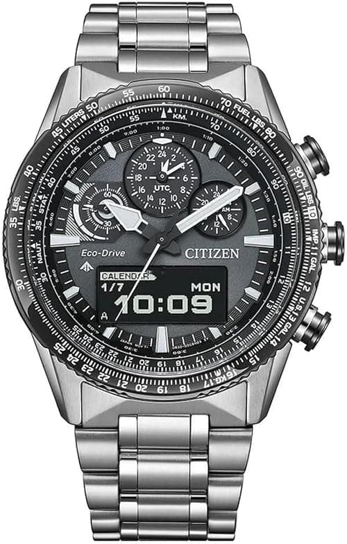 Citizen Promaster Sky Pilot JV2006-55H Eco-Drive U830 Multifunction Stainless Steel Grey Dial 20 ATM Watch on Amazon.ae - Price Tracker