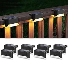 Solar Step Deck Fence Lights (8 Pack), Solar Step Lights Outdoor Waterproof Led Solar Fence Lamp for Patio, Stairs, Garden Pathway, Step and Fences (8) - Amazon.ae Price Tracker