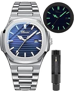 Gosasa - Fashion Men's Stainless Steel Quartz Watch Luminous Waterproof Analog Display - Amazon.ae Price Tracker